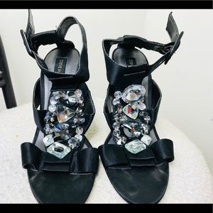 Steve Madden Fancy jeweled heel shoes.